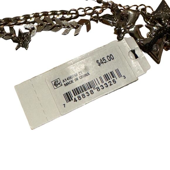 Guess Let It Sparkle 3-Pc. Silver-Tone Crystal Layered Necklaces, - Picture 4 of 4